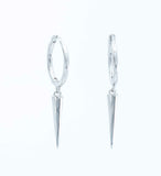 Sterling Silver Huggie w/ Pendulum (Pair)
