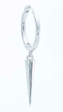 Sterling Silver Huggie w/ Pendulum (Pair)