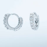 Sterling Silver Double-Sided Gem Huggie (6mm)