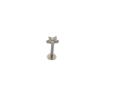Sterling Silver Flower Flat-Back Stud (8mm)