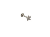 Sterling Silver Flower Flat-Back Stud (8mm)