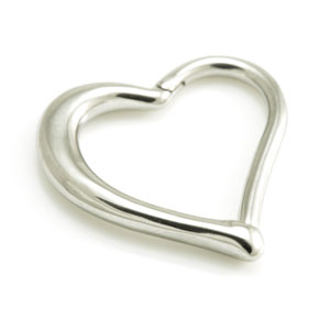 Hinged Steel Heart Ring 316L steel