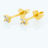 14k Gold-Plated Sterling Silver Flower Earrings