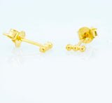 14k Gold-Plated Sterling Silver Trio Dot Earrings