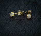 14K Gold Plated Sterling Silver Fire opals 3mm