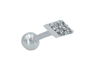 Sterling Silver Multi-Gem Diamond Microbar