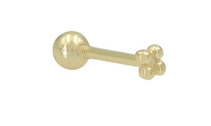 14k Gold-Plated Sterling Silver Quattro Dot Microbar